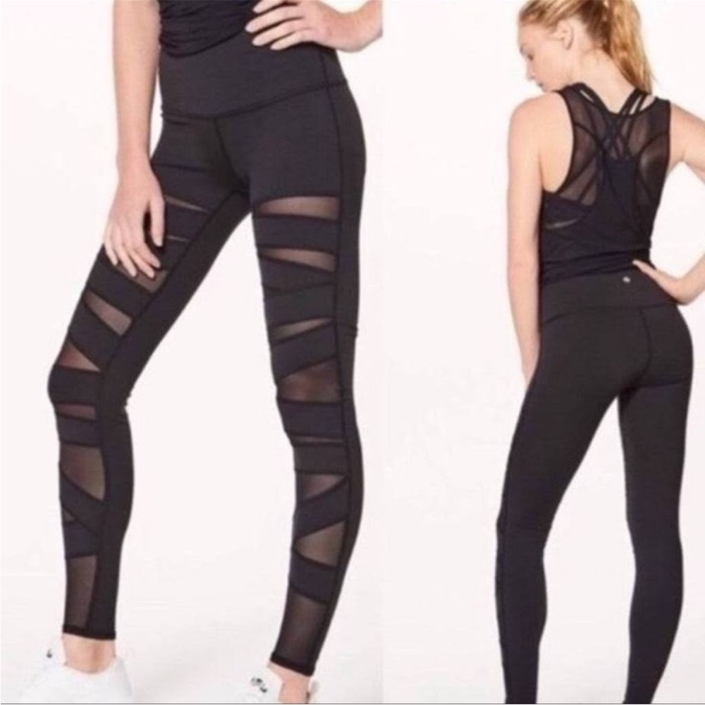 Lululemon High Times Tech Mesh leggings.